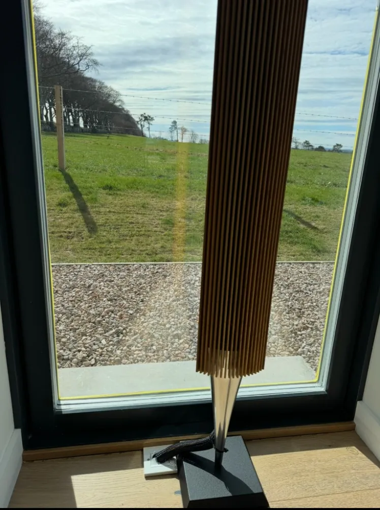 View through restored residential glass in Aberdeen, interior